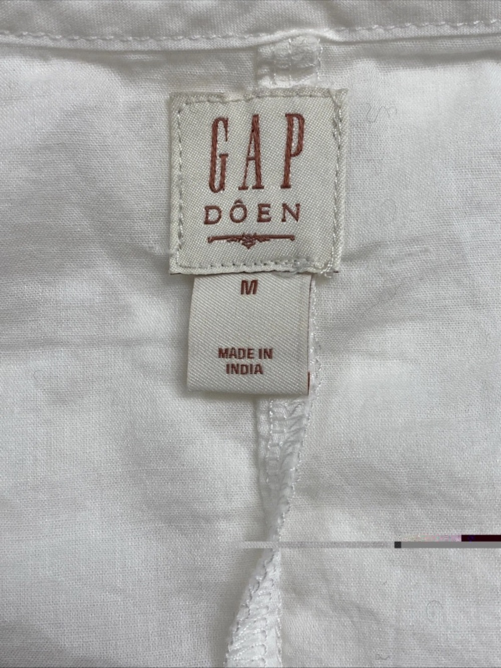 GAP x DOEN Dress Size M White Cotton Slip Cami Mini Chemise Sleeveless Lounge - Picture 5 of 5